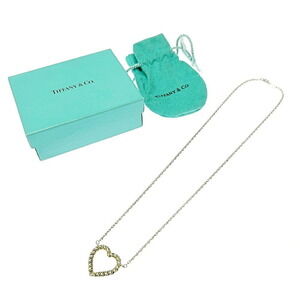 TIFFANY Co Silver Gold Twisted Heart Necklace